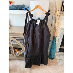 NWT FRNCH Paris Cylia Midi Dress Women Black L